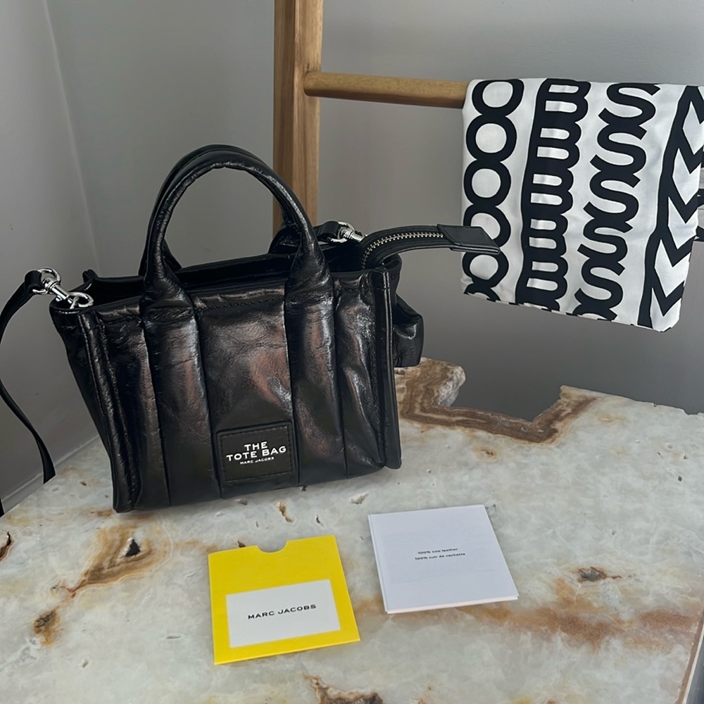 Marc Jacobs The Shiny Crinkle Mini Tote Bag